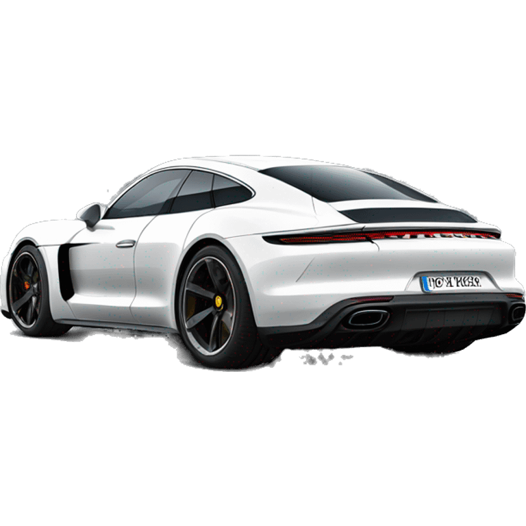 White porshe taycan back perspective  emoji