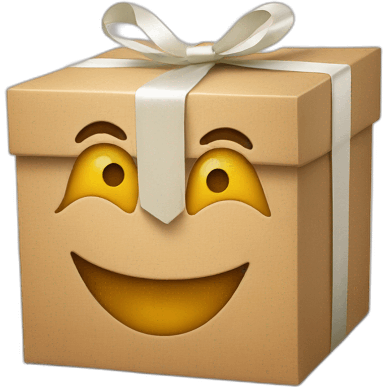 smile on gift box emoji