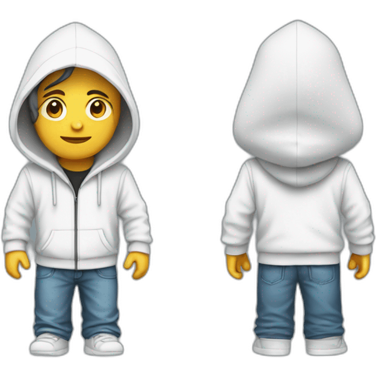 web 3 developer with white hoodie emoji