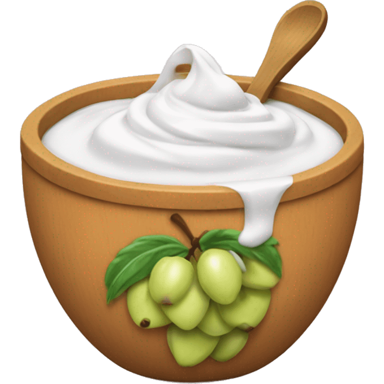 Fruit yoghurt bowl emoji