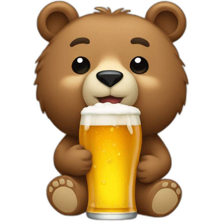 bear drink beer emoji