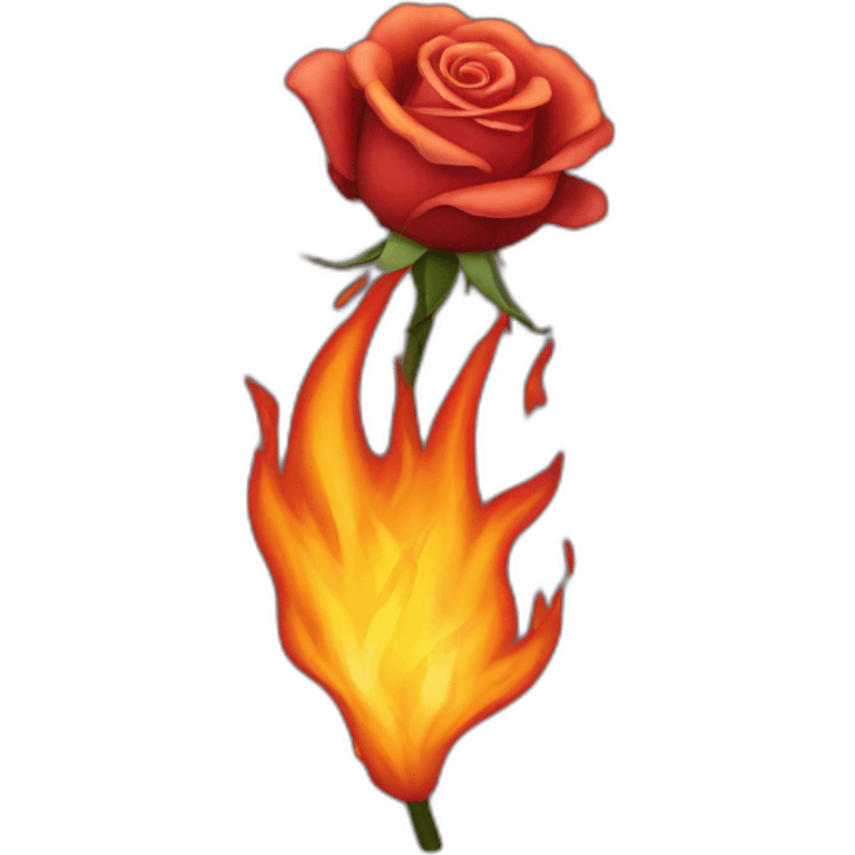 Rose on fire emoji