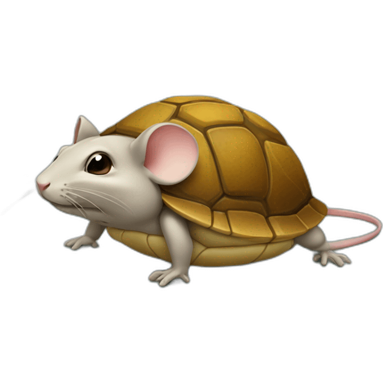 Une souris sur tortue emoji