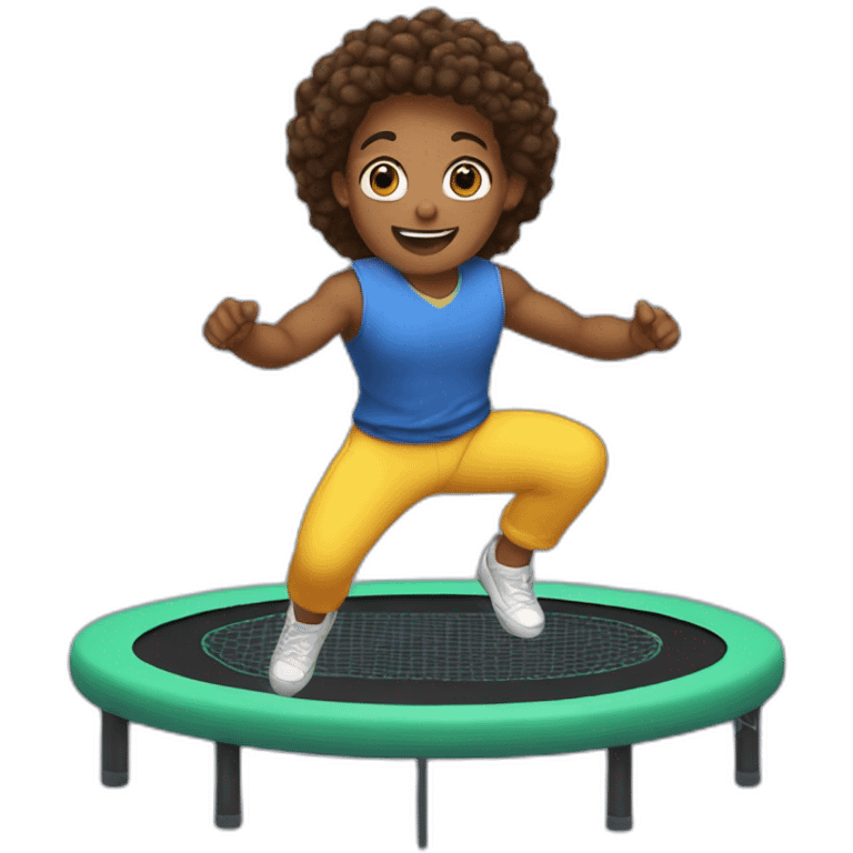 cris tucker on a trampoline jumping emoji