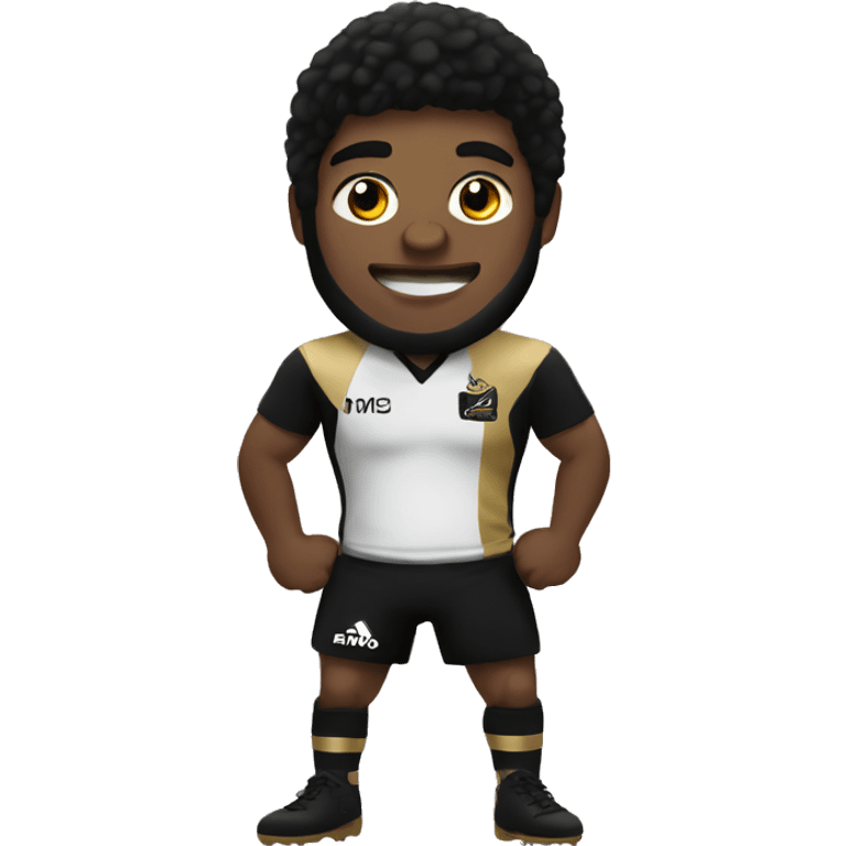 rugby player black and gold  emoji