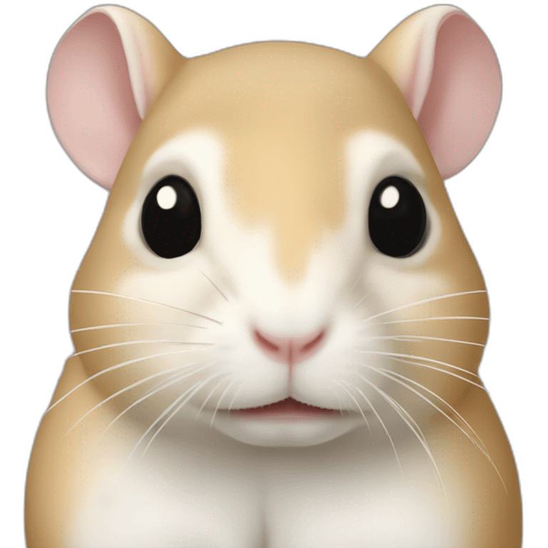 realistic beige and white gerbil emoji