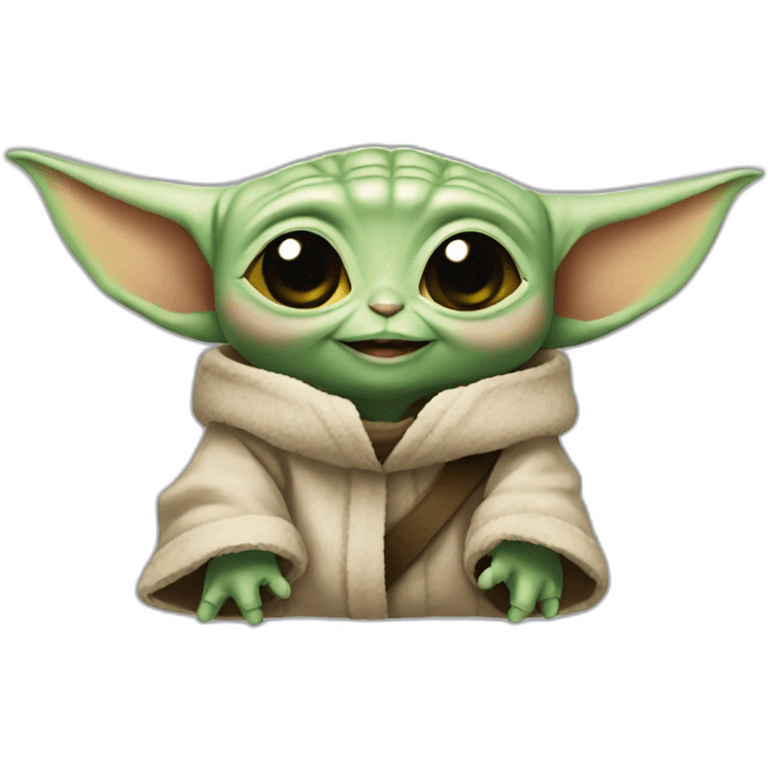 baby yoda smiling emoji