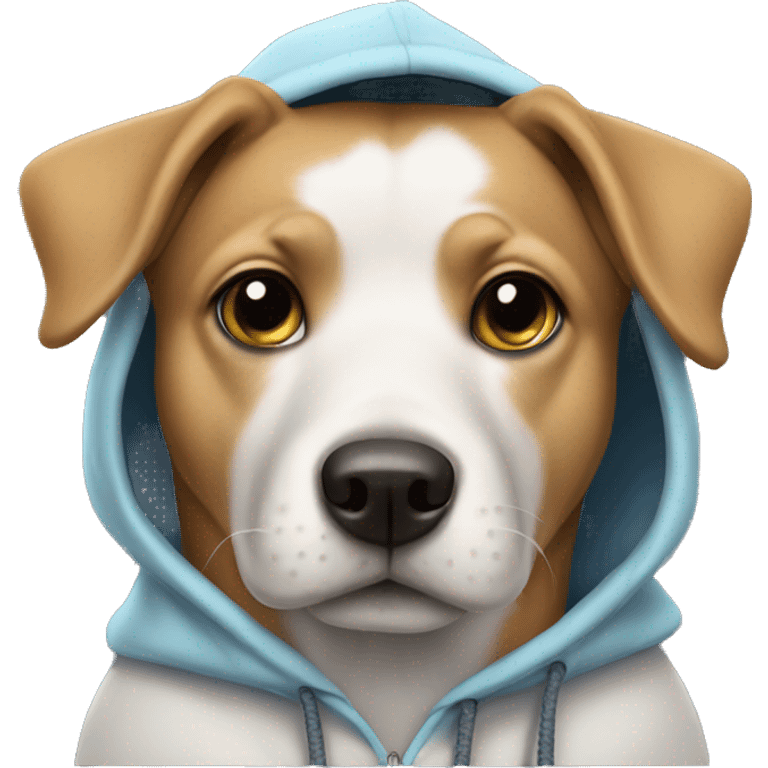 Dog wearing a hoddie emoji