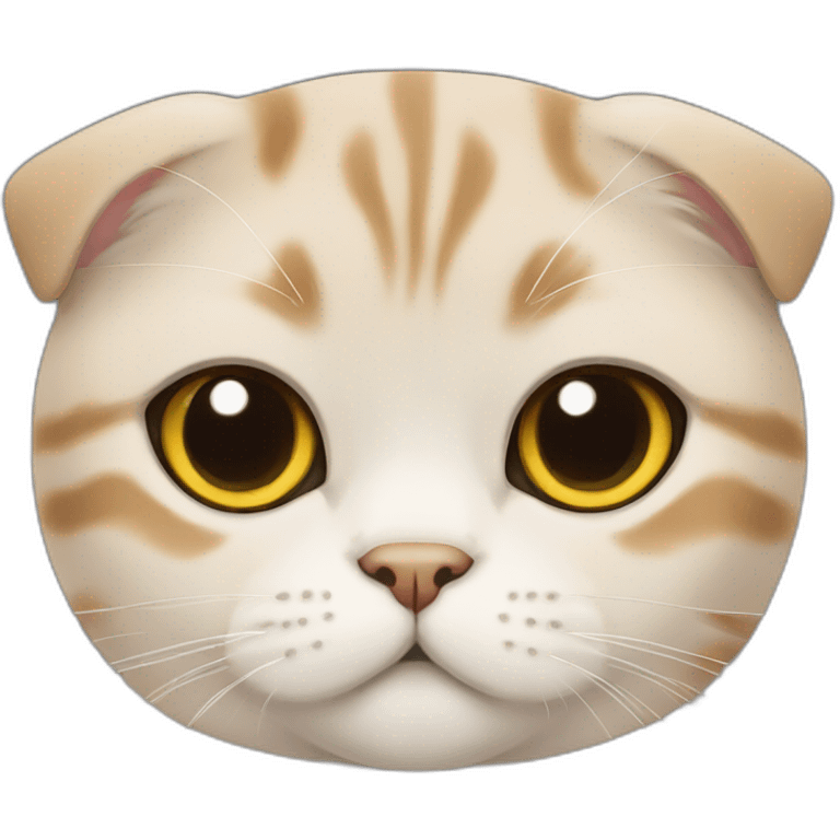 Scottish fold cat emoji