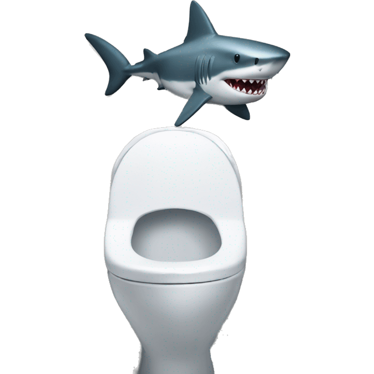 shark in toilets emoji