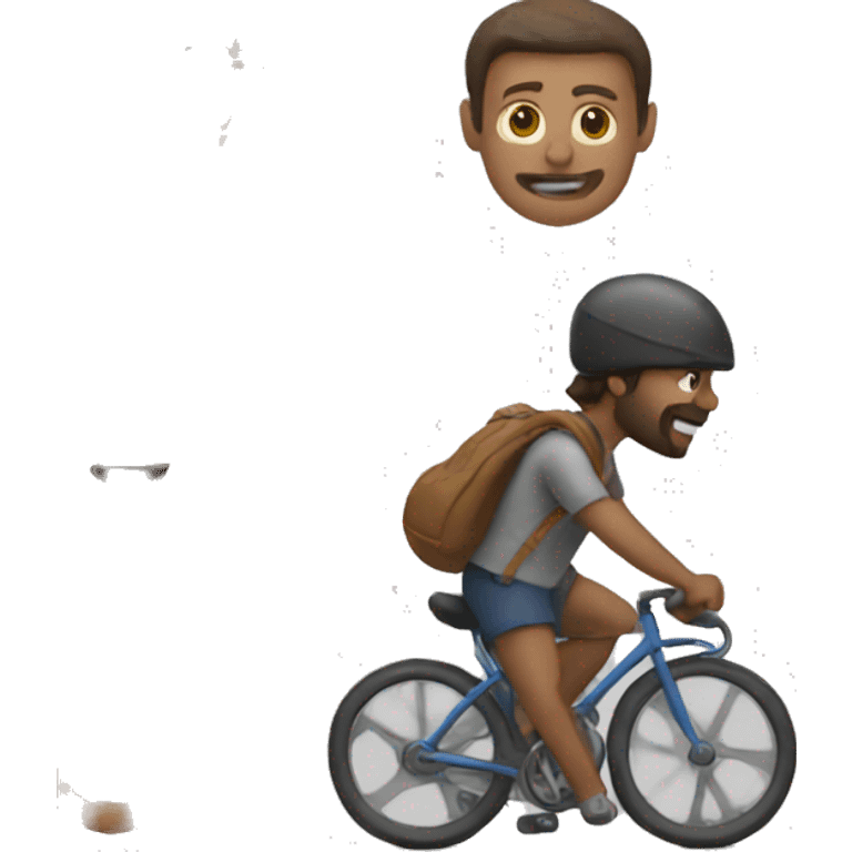 A man riding bike emoji