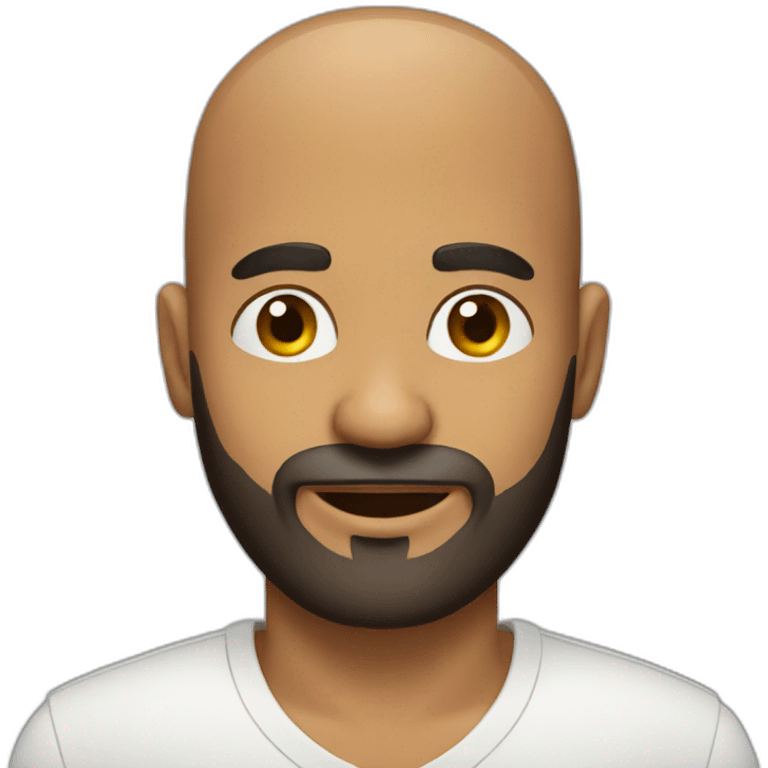 cuba guy bald with beard emoji