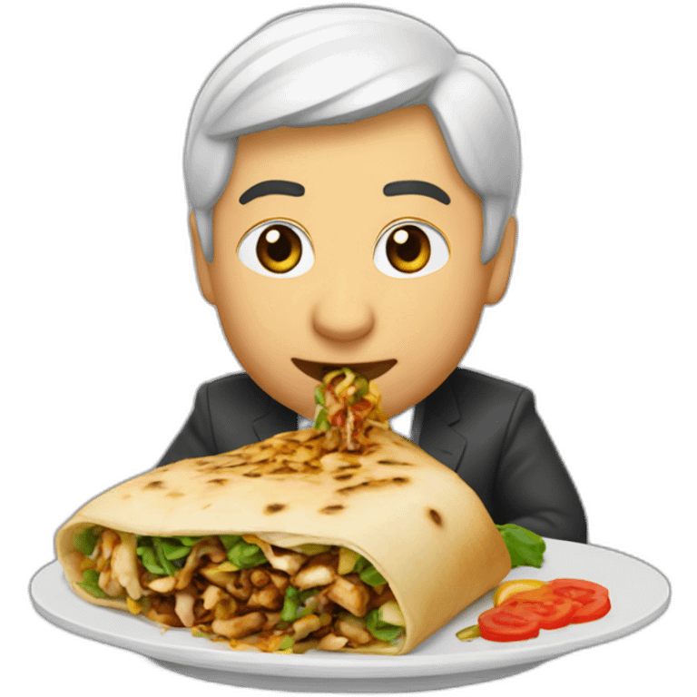 tokayev eating shawarma emoji