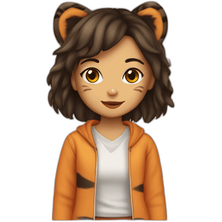 Kaya（Japanese Girl） A tiger next door  emoji