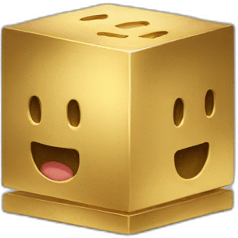 gold cube emoji