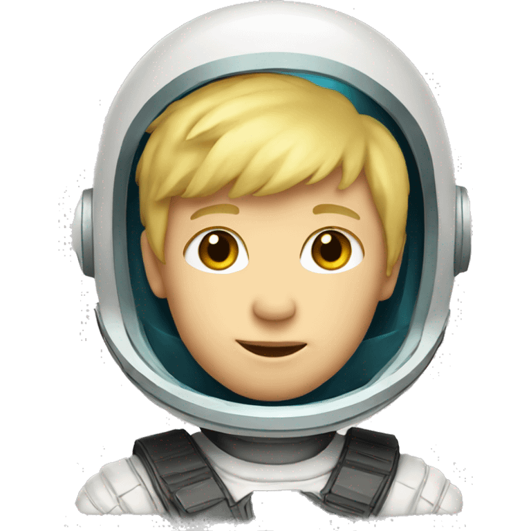 blonde hair boy space  helmet emoji