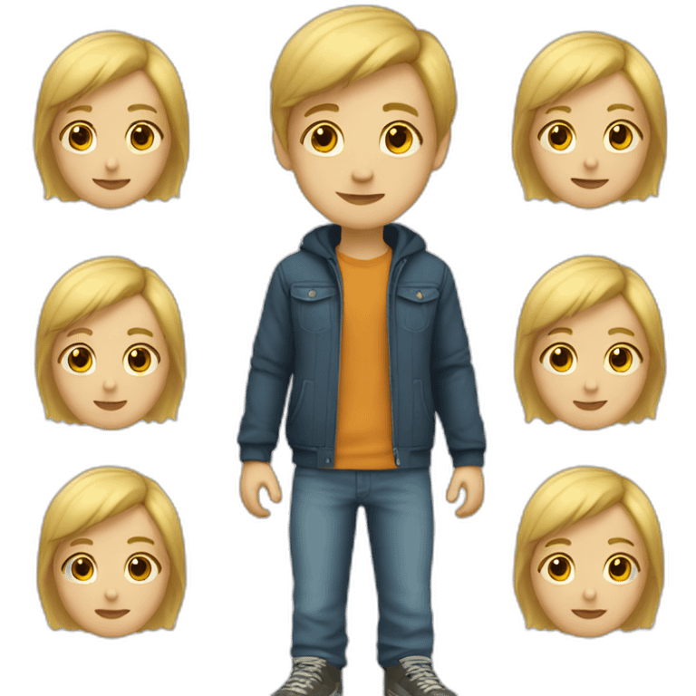 Boy with blonde hair emoji