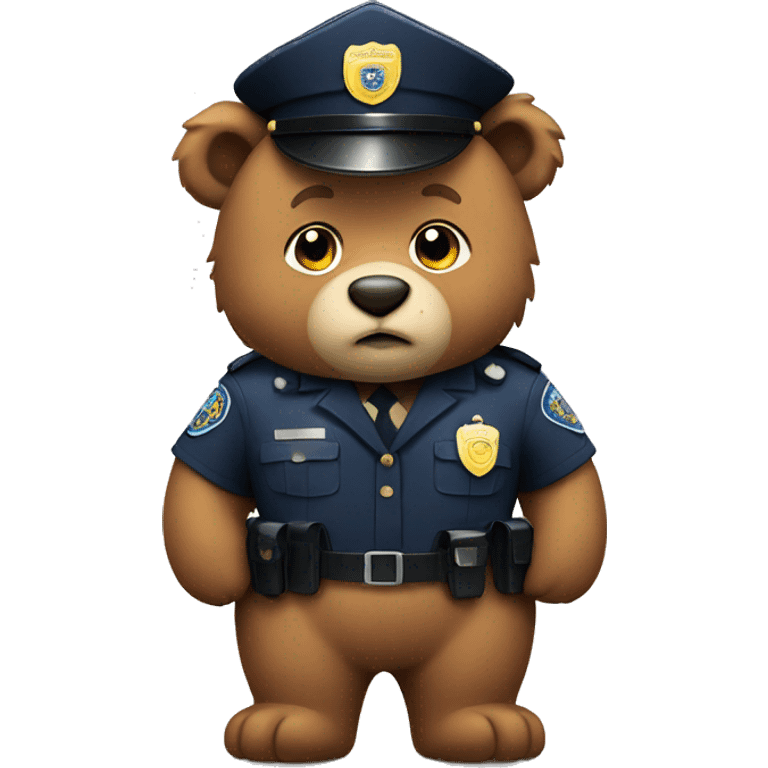 Bear in police uniform  emoji