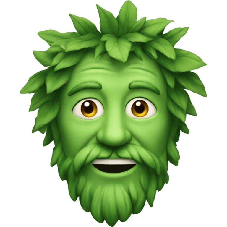 The green man  emoji