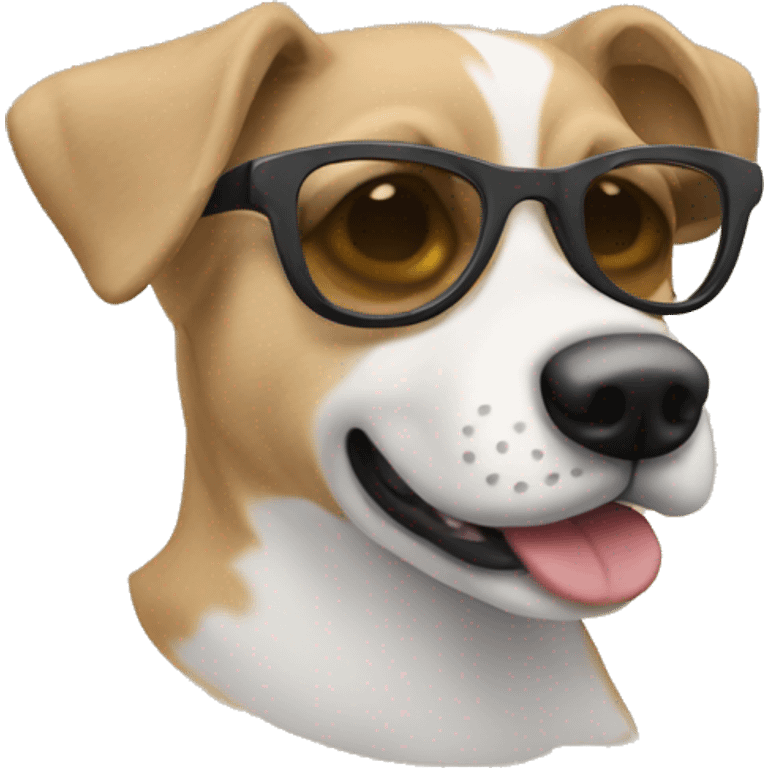 Perro con gafas emoji