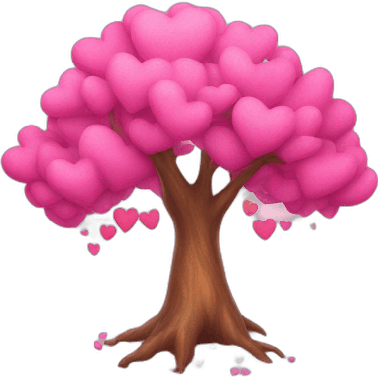 pink love tree rainbow emoji