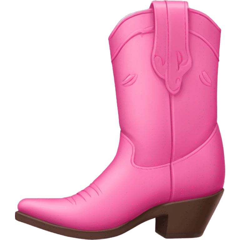 Coquette pink cowboy boot emoji