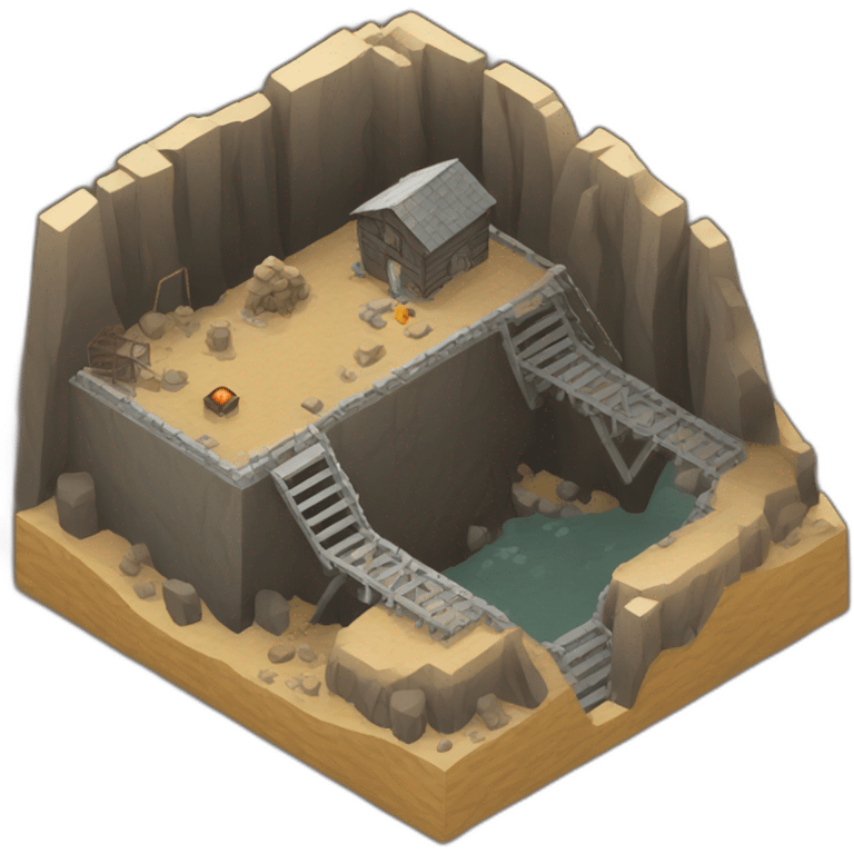 isometric mineshaft emoji