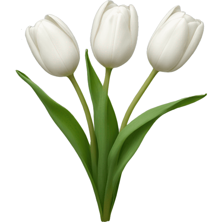 White tulips emoji