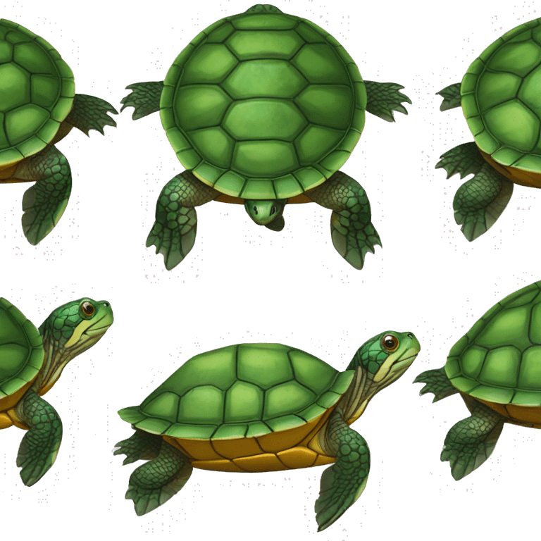 Red-eared slider turtle terrapin emoji