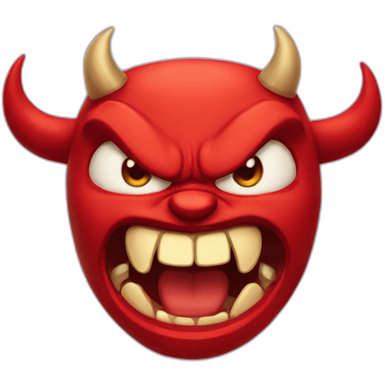 Angry and hungry devil emoji