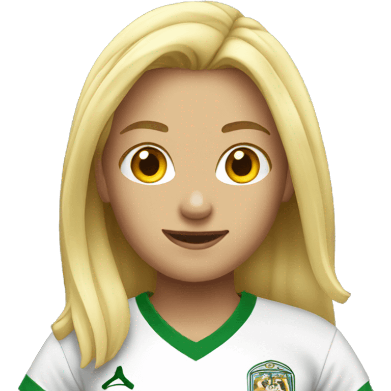 Blonde girl soccer emoji