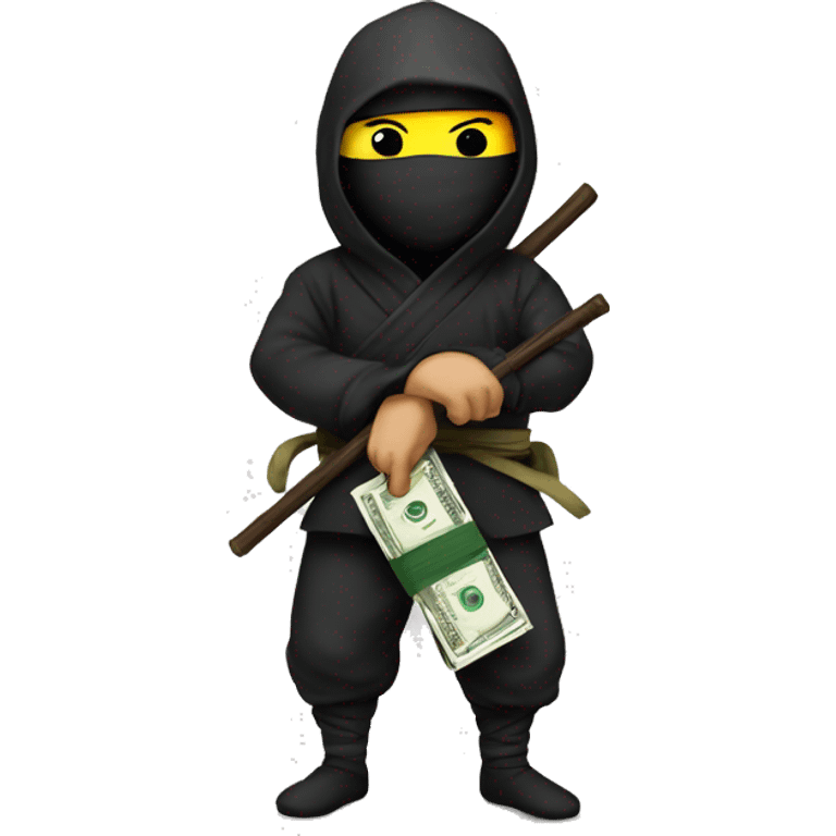 ninja with money emoji