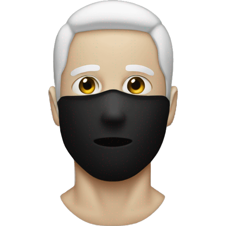 Emoji of a man against a black mask emoji