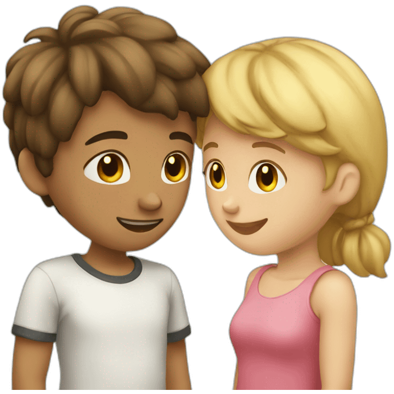 Boy girl friendship caring  emoji