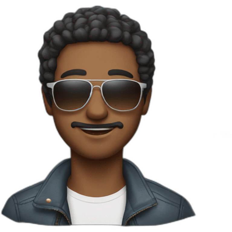 man with planes for sunglasses emoji