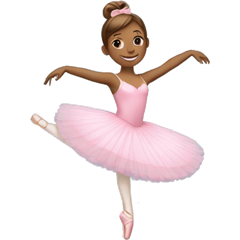 Ballerina on a pink bow stage  emoji