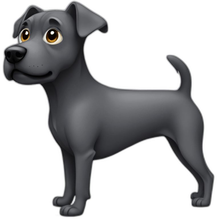 small-dark-grey-dog-standing-upright emoji