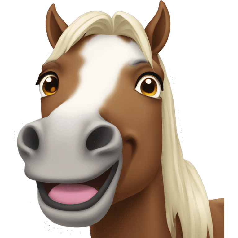 Horse making this face 😬 emoji