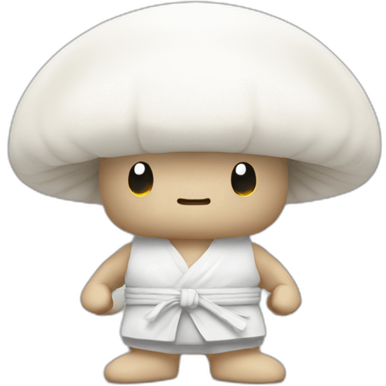 white mushroom kungfu fighter emoji