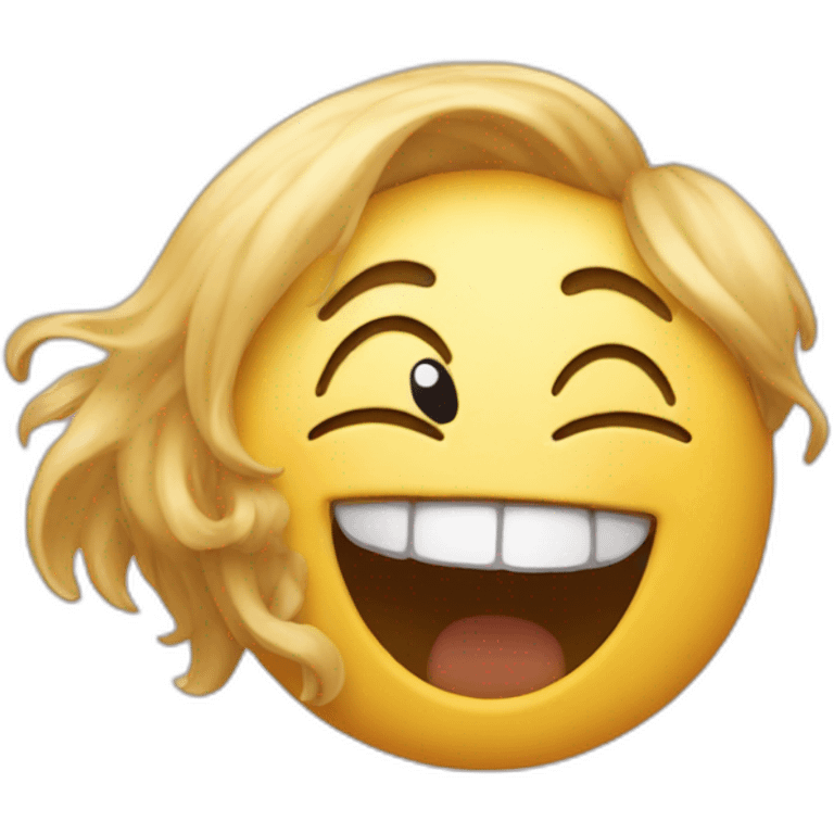 emoji laughing with bref down emoji