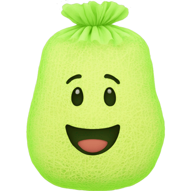 Synthetic mesh loofah emoji