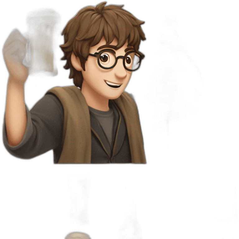 Harry Potter qui boit une biere emoji