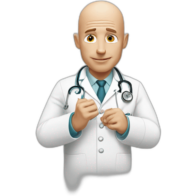 Johnny Sins actor dressed as a doctor, rubbing his hands emoji