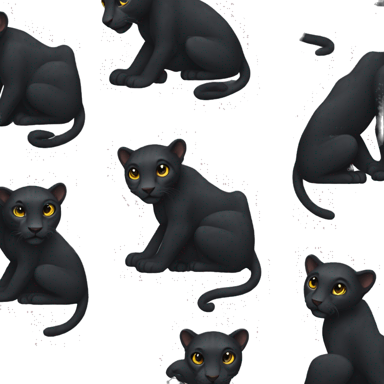 winged black leopard emoji