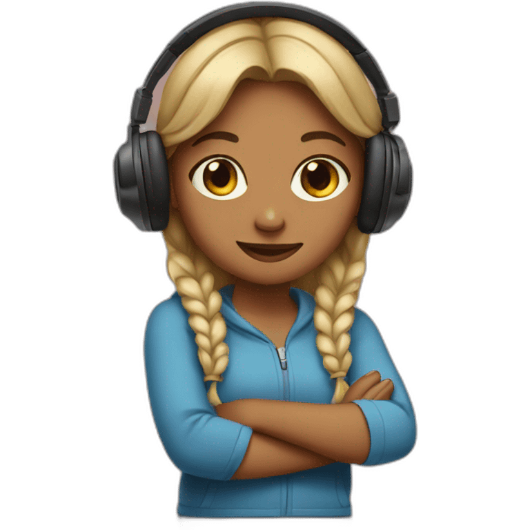 girl with headphones emoji