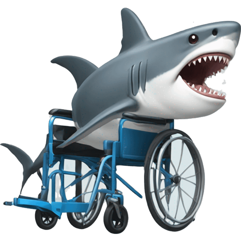 Shark in wheelchair  emoji