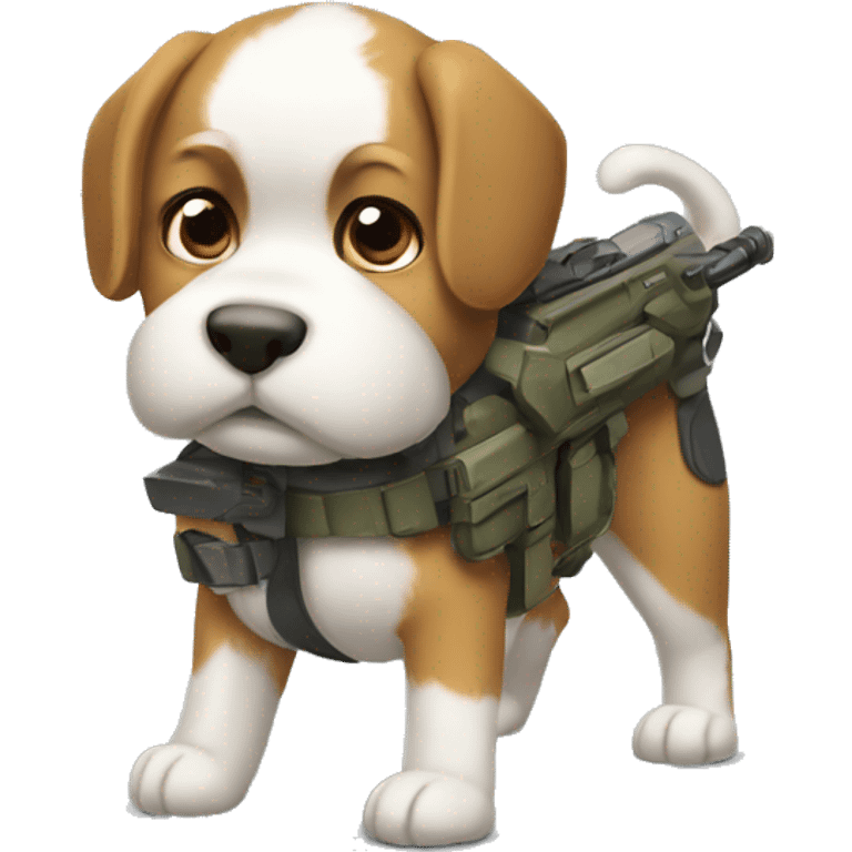 Chien avec une arme emoji