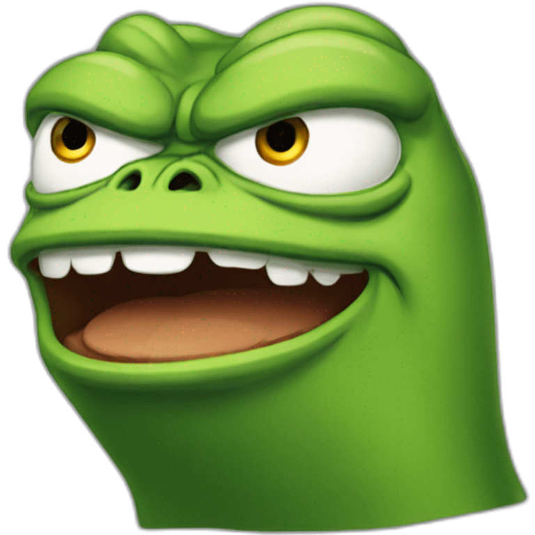 pepe screams in rage emoji