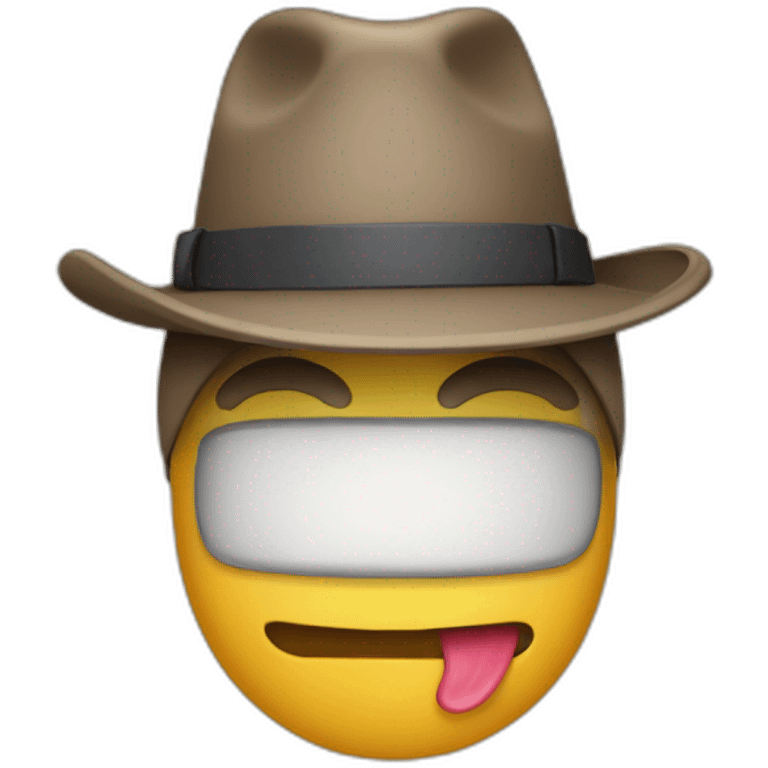 Chat avec un chapeau emoji