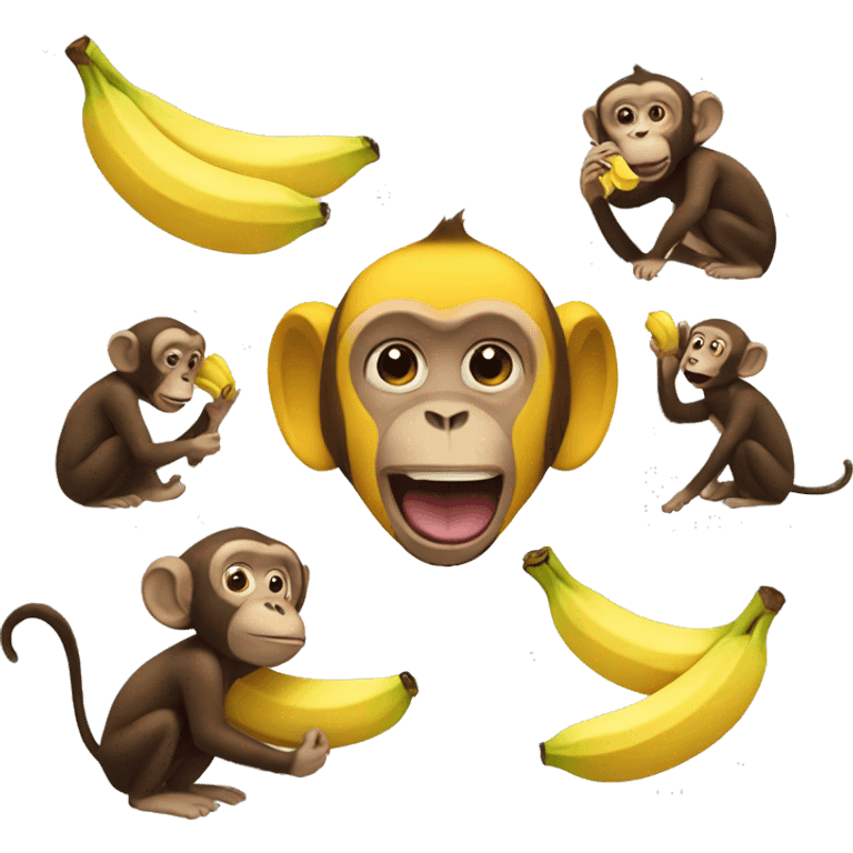 monkey eating banana  emoji